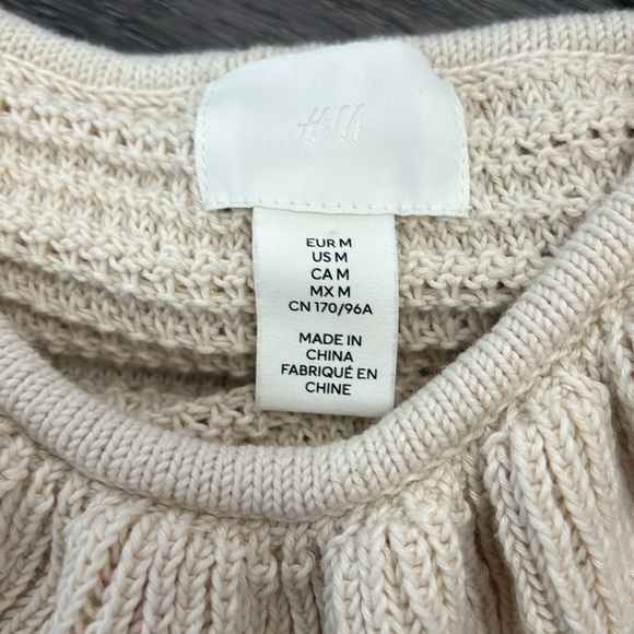 H&M Cream Crochet Knit Top - Picture 3 of 4